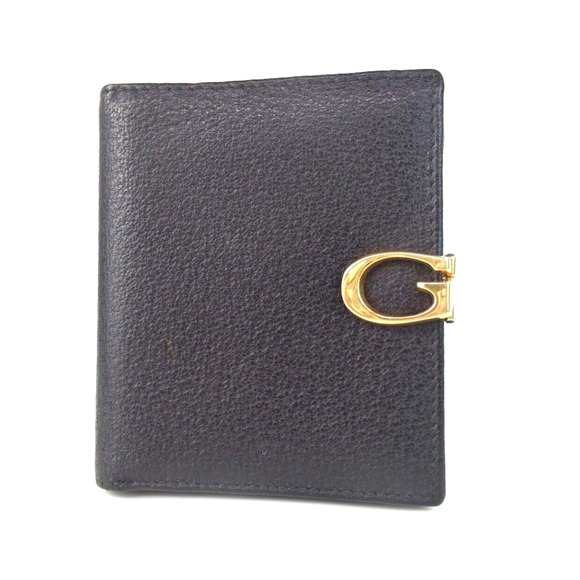Authentic Black GUCCI Folding Wallet Gold Toned G Hardware - Picture 1 of 11